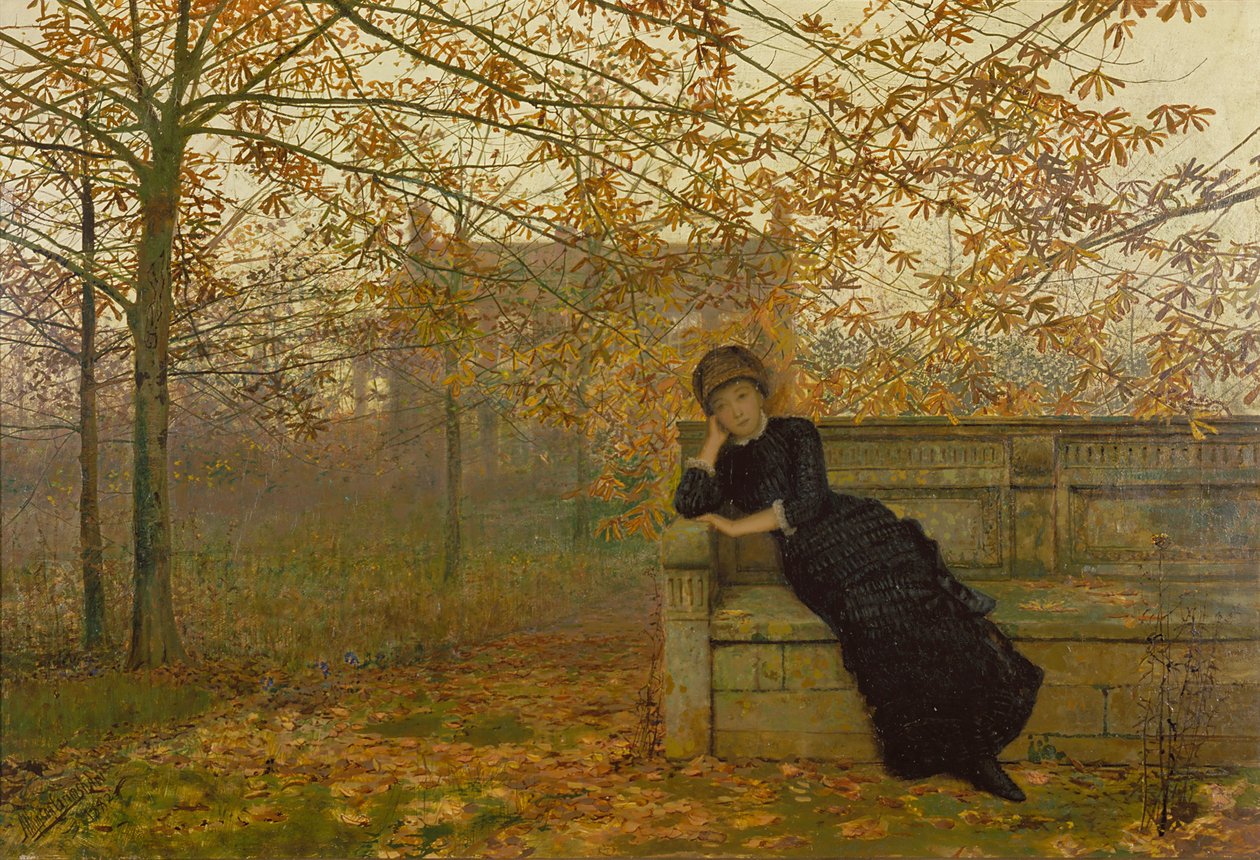 Jesienne żale, 1882 autorstwa John Atkinson Grimshaw