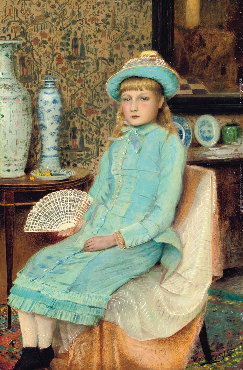 Niebieska Bella, 1877 autorstwa John Atkinson Grimshaw
