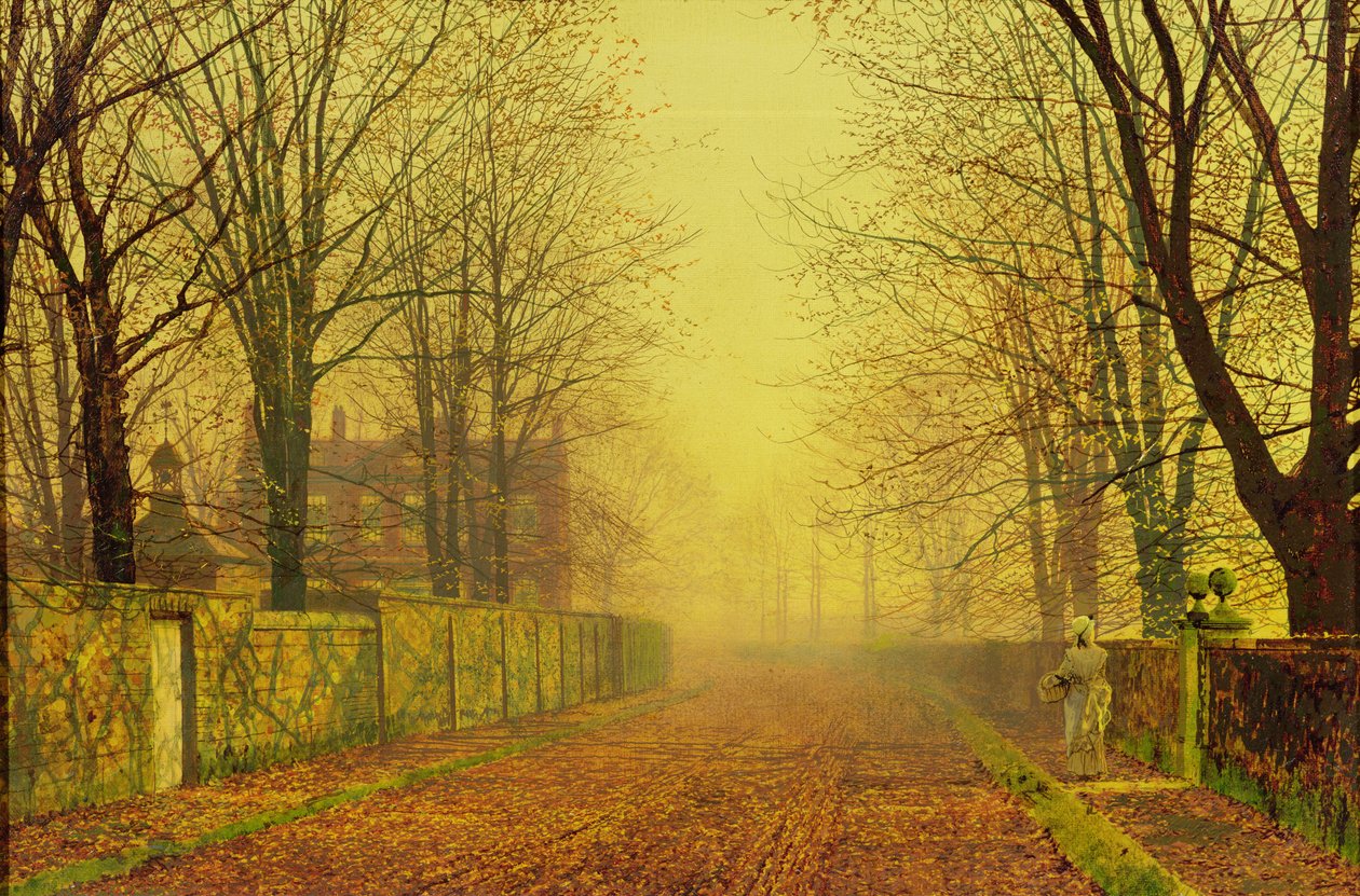 Blask wieczoru, ok.1884 (olej na płótnie) autorstwa John Atkinson Grimshaw