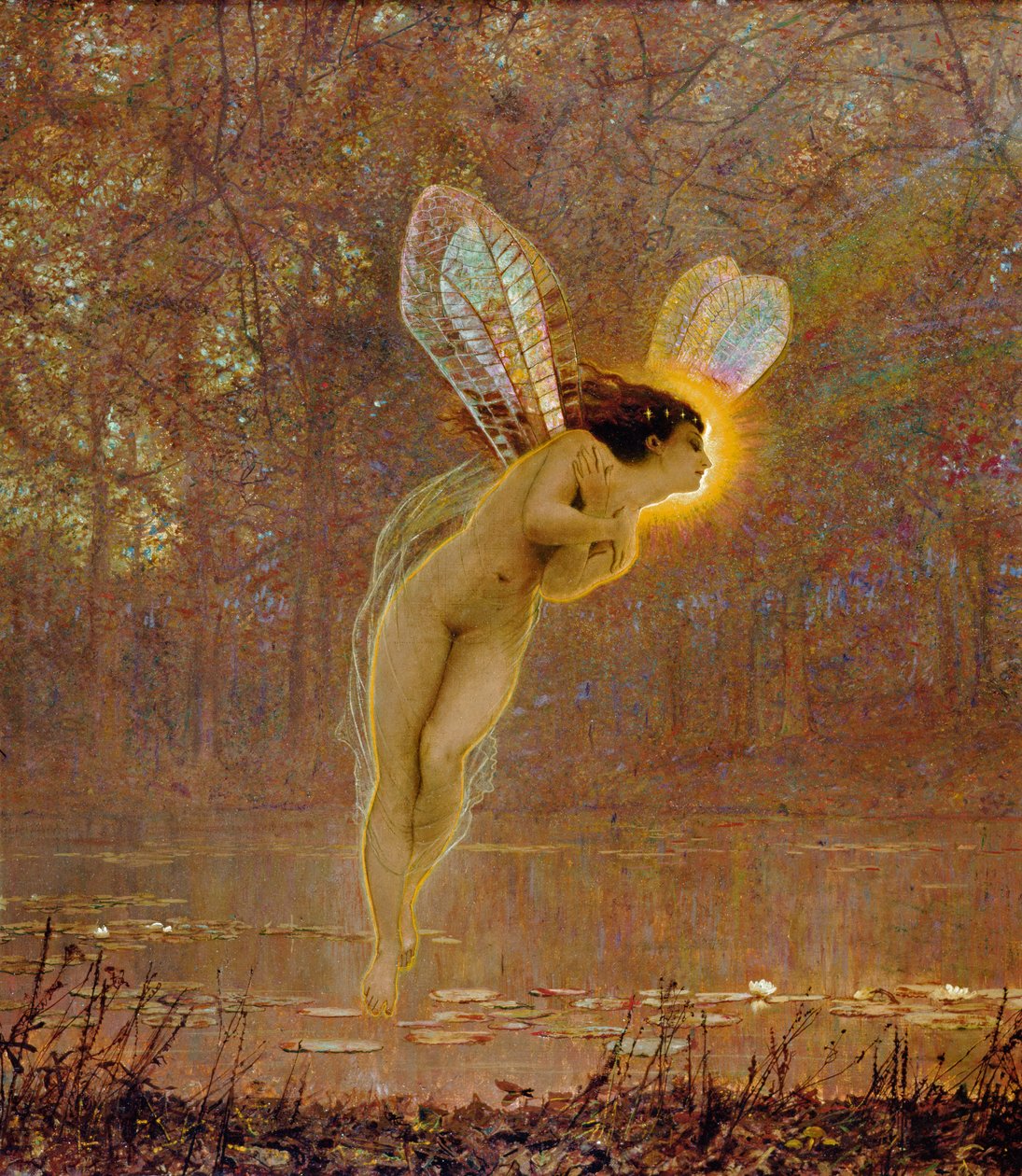 Iris, szczegół wróżki autorstwa John Atkinson Grimshaw