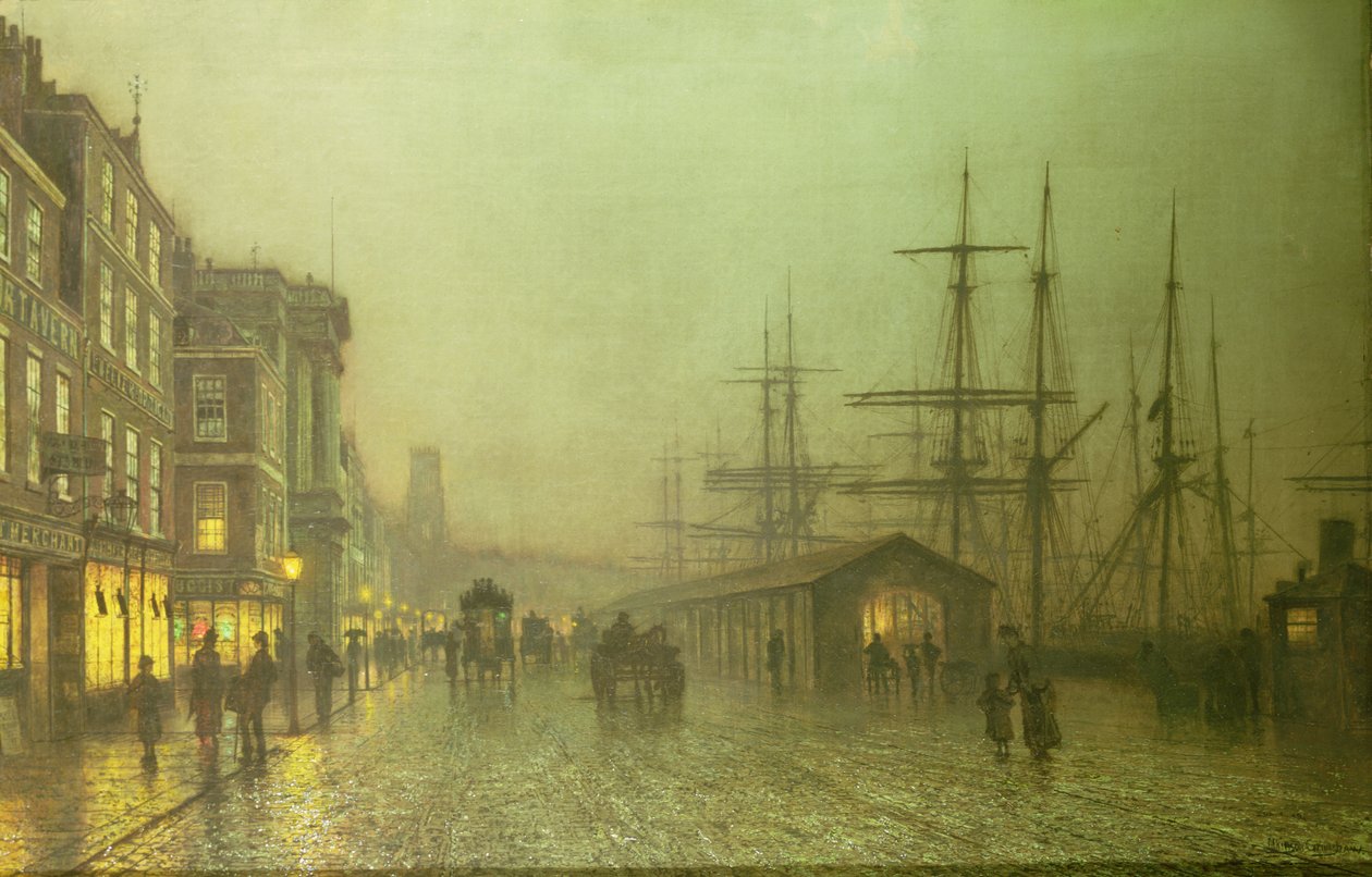 Doki w Liverpoolu autorstwa John Atkinson Grimshaw