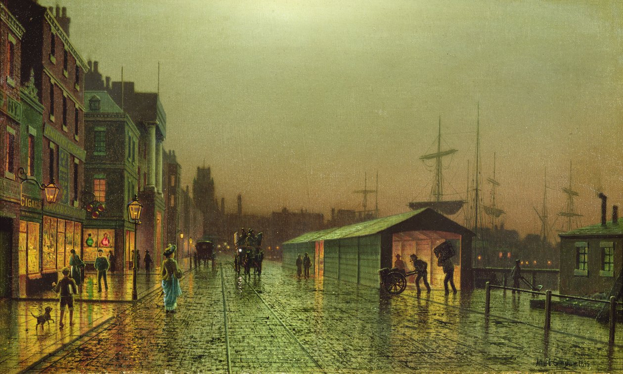 Doki w Liverpoolu autorstwa John Atkinson Grimshaw