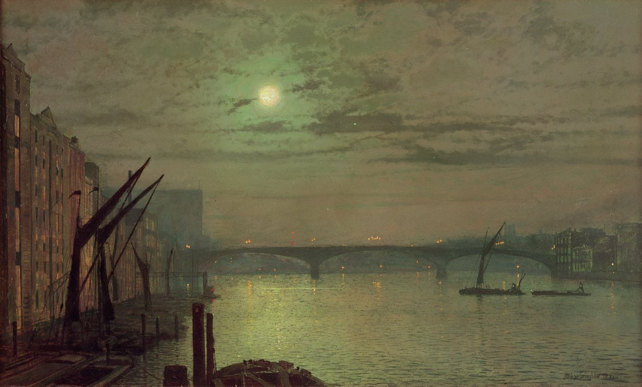 Most Southwark, 1882 r. autorstwa John Atkinson Grimshaw