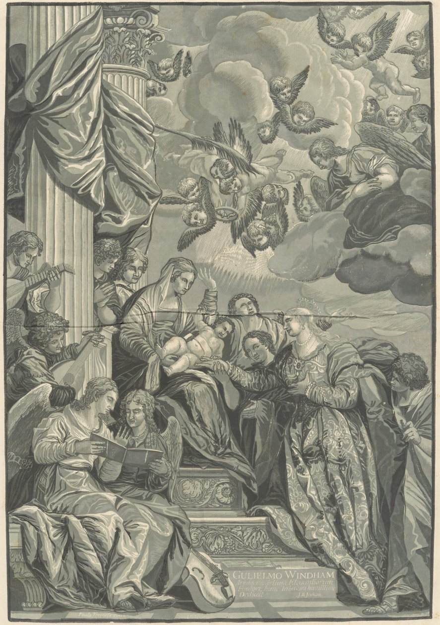 Mistyczne Małżeństwo Świętej Katarzyny autorstwa John Baptist Jackson