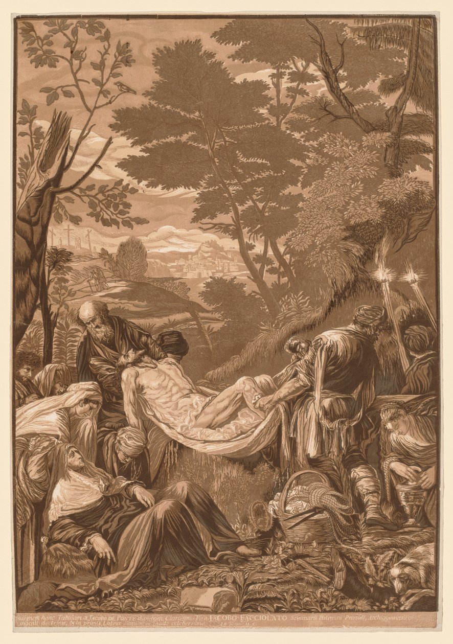 Zestaw wenecki: Złożenie do grobu Chrystusa, 1739-43. autorstwa John Baptist Jackson