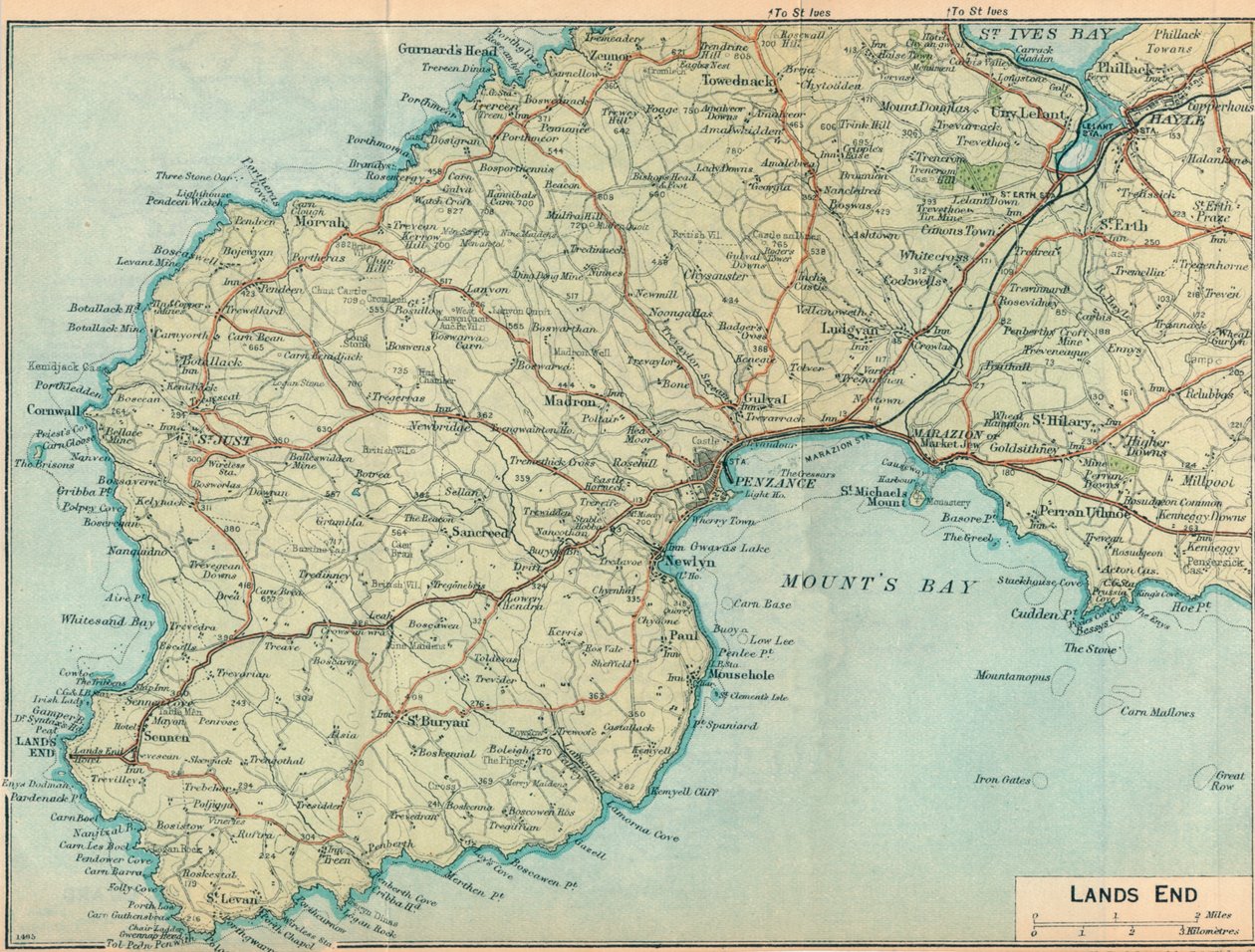 Lands End, wiek XX autorstwa John Bartholomew