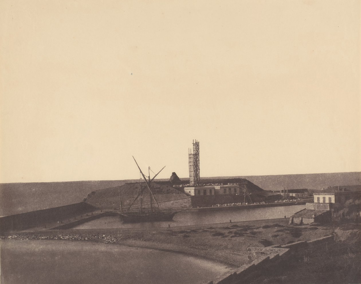 Łódź w porcie, Algieria, 1853-54. autorstwa John Beasley Greene