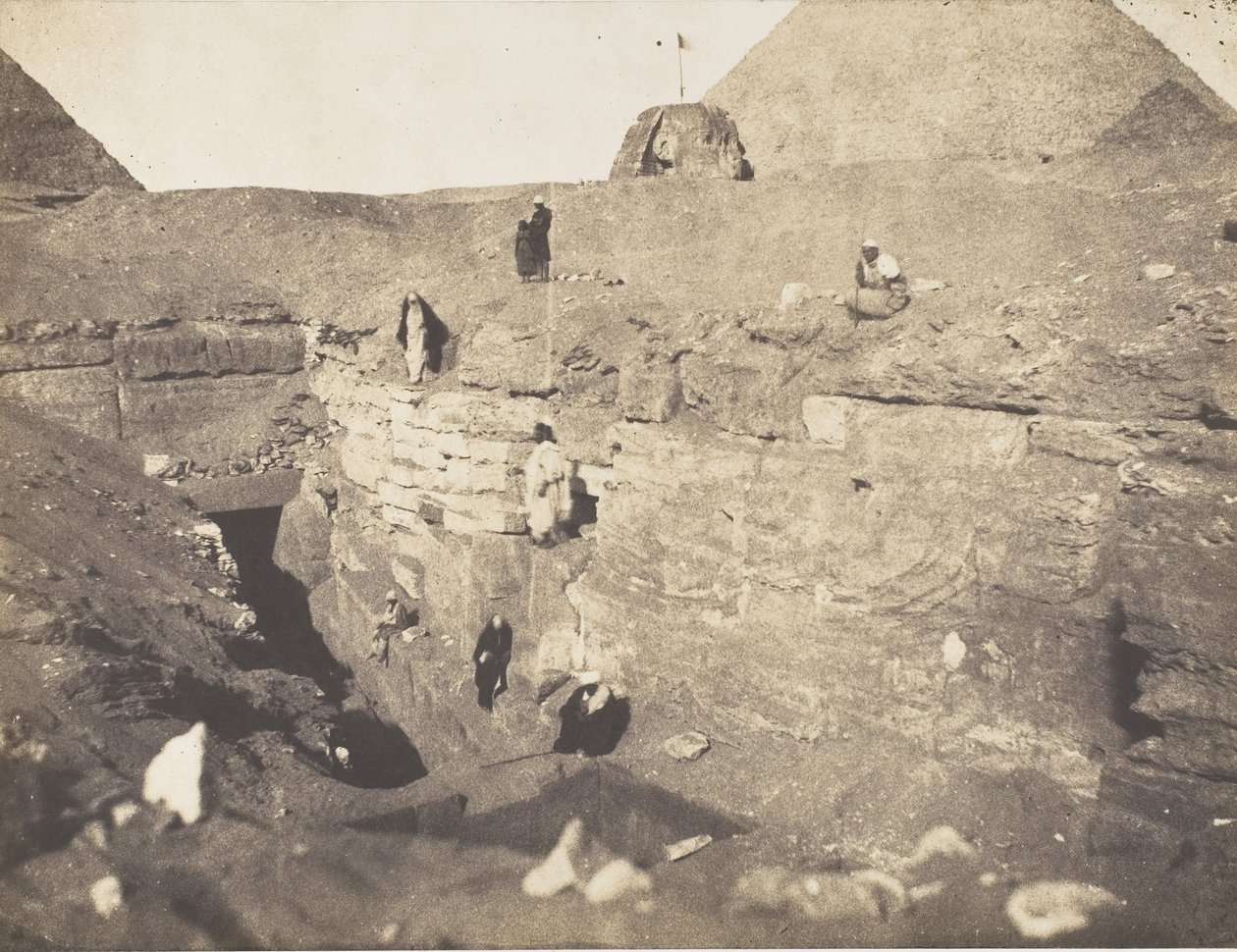 Wykopaliska w pobliżu Sfinksa, 1853. autorstwa John Beasley Greene
