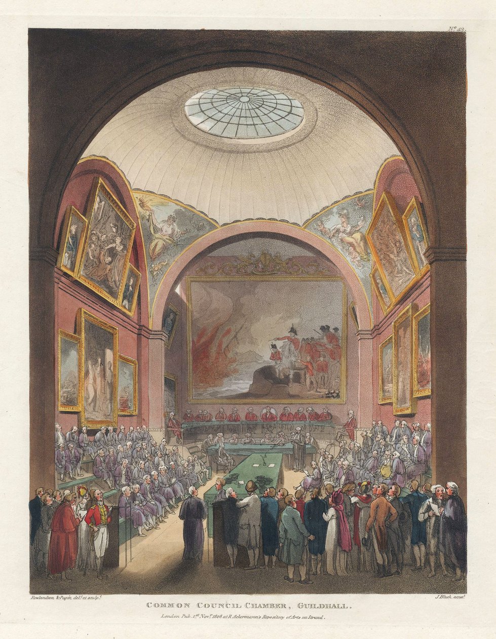 Sala Rady Wspólnej, Guildhall, 1 listopada autorstwa John Bluck