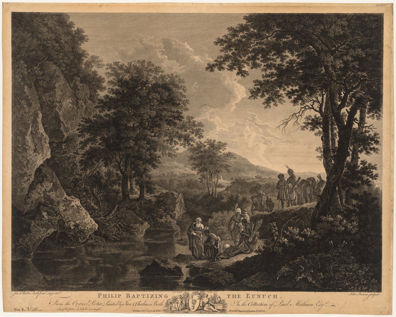 Filip chrzci eunucha, 1772. autorstwa John Browne