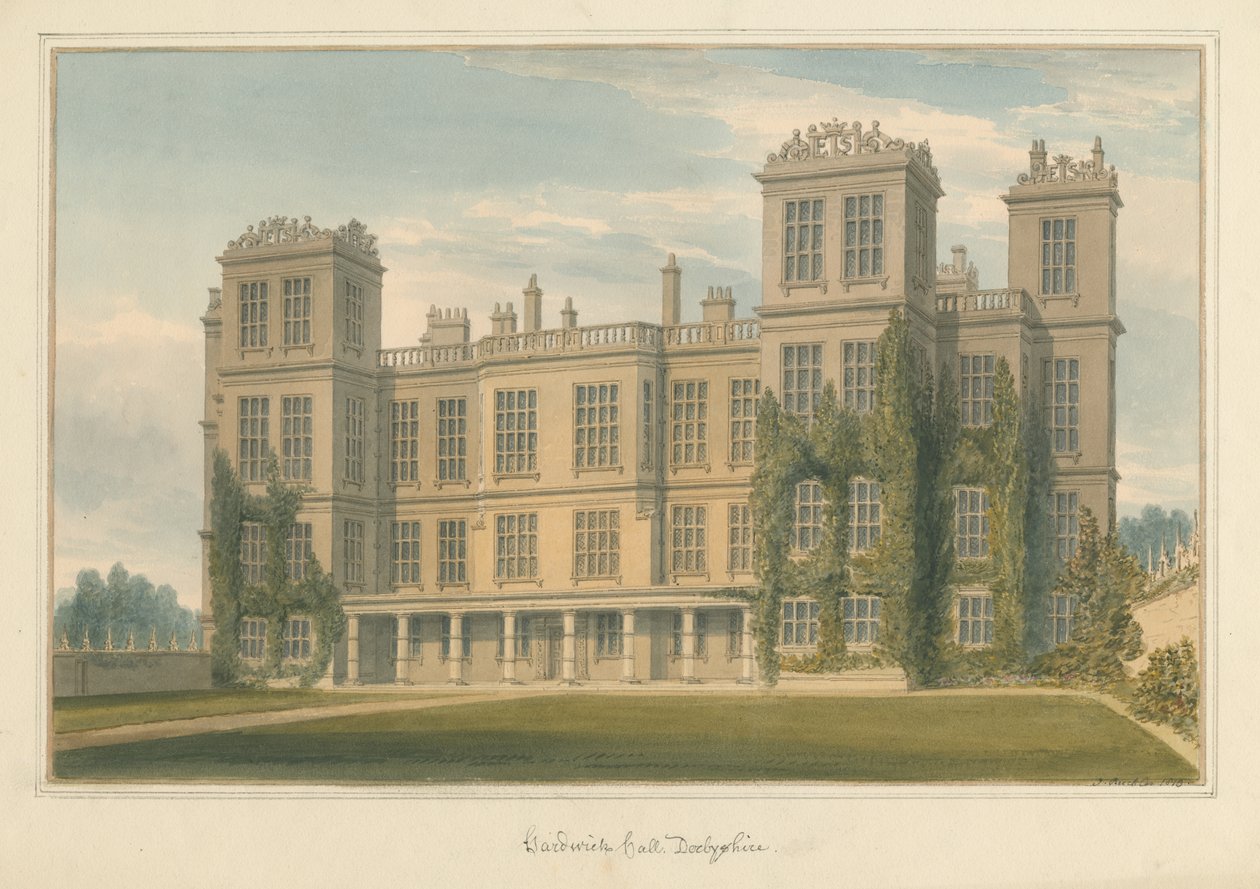 Derbyshire - Hardwick Hall [Nowość] autorstwa John Buckler