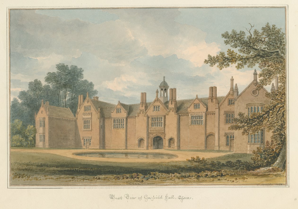 Essex - Gosfield Hall, 1824 autorstwa John Buckler