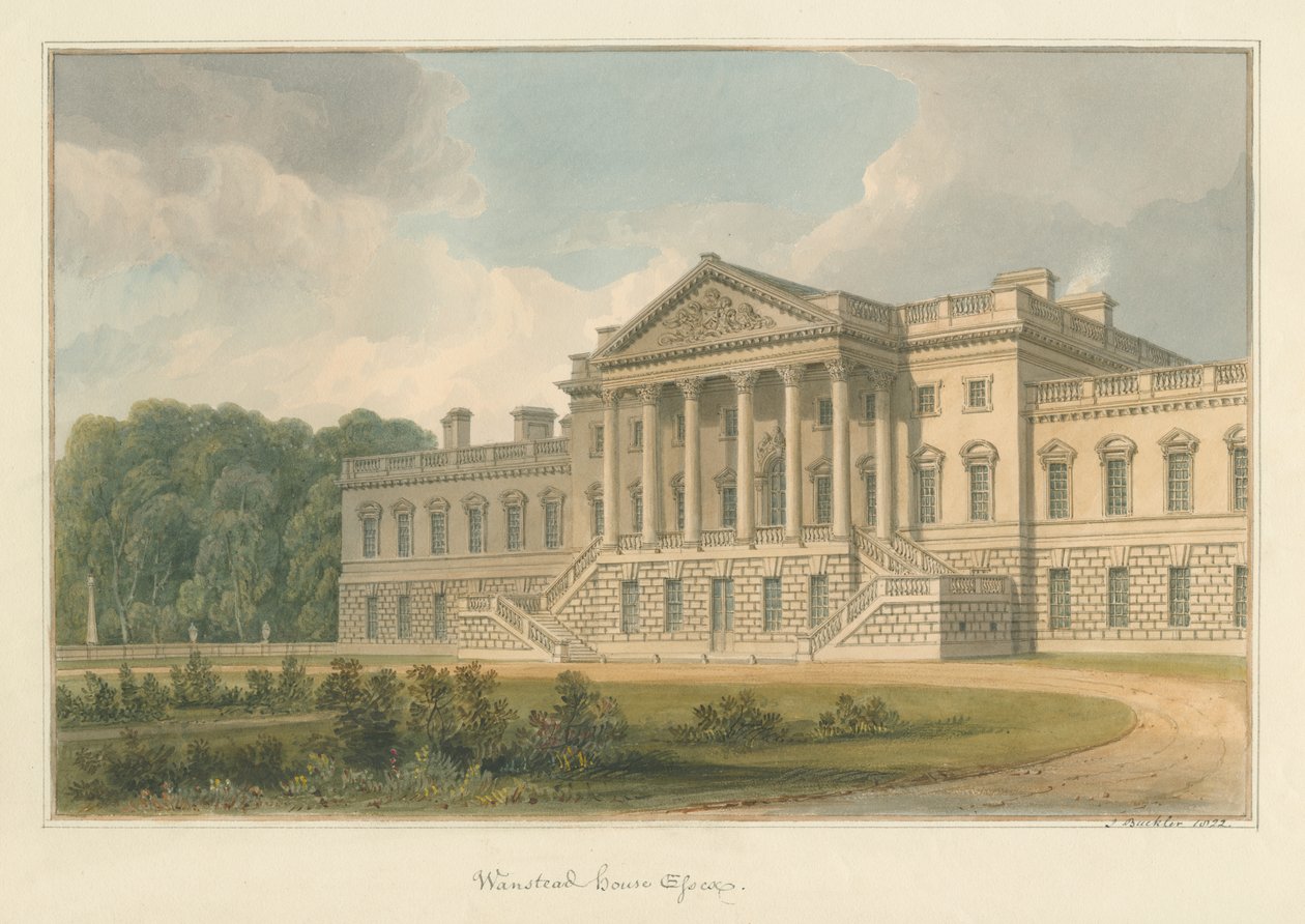 Essex - Wanstead House, 1822 autorstwa John Buckler