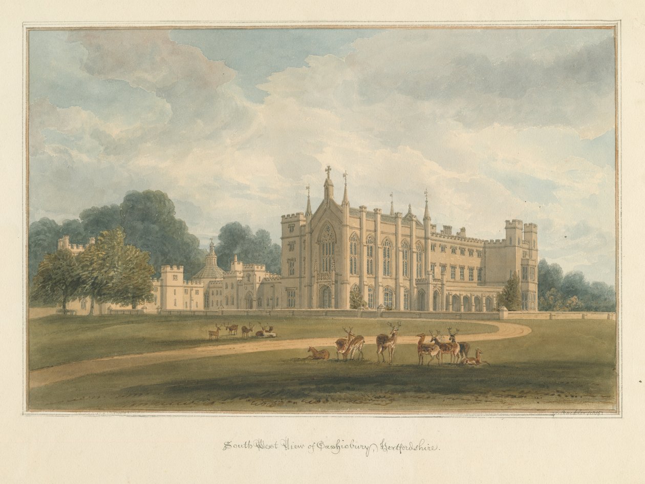 Hertfordshire - Cashiobury, 1815 autorstwa John Buckler