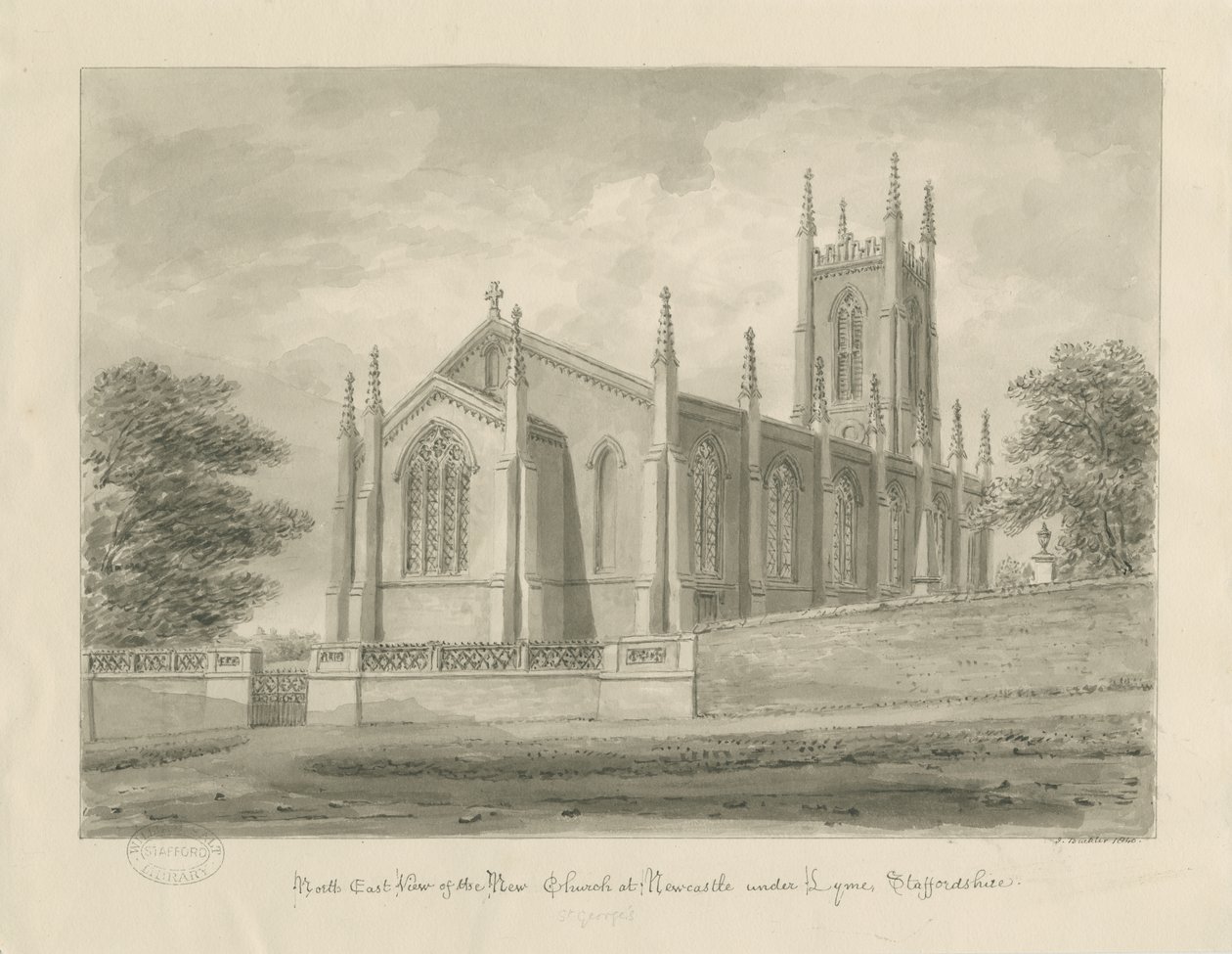 Newcastle-under-Lyme – „Św. Jerzego” autorstwa John Buckler