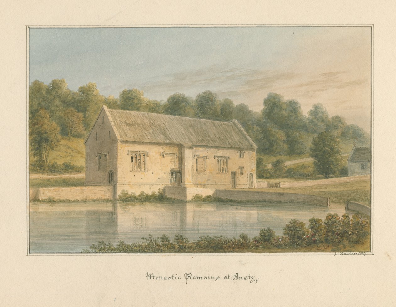 Wiltshire - Ansty - Monastic Remains, 1817 autorstwa John Buckler