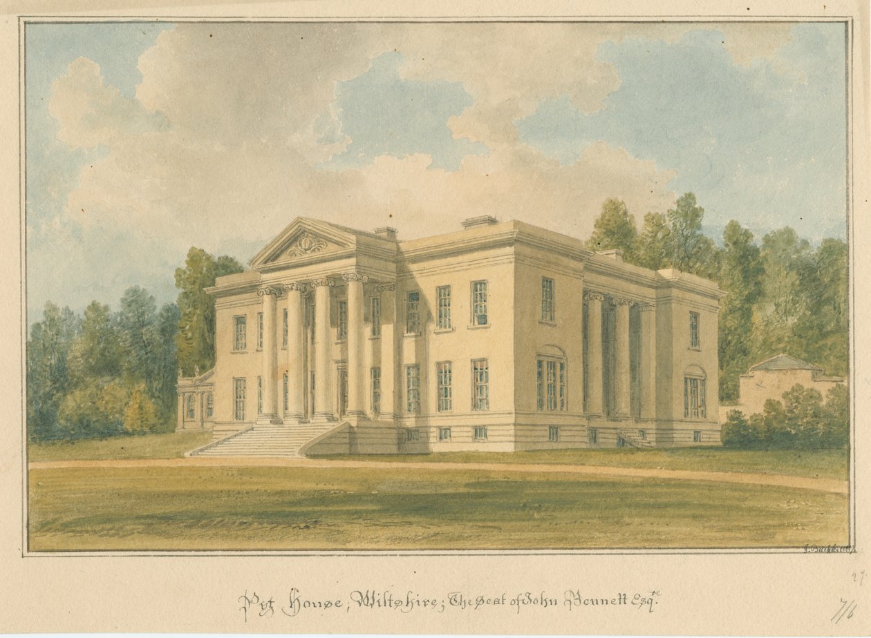 Wiltshire - Pyt House, 1817 autorstwa John Buckler