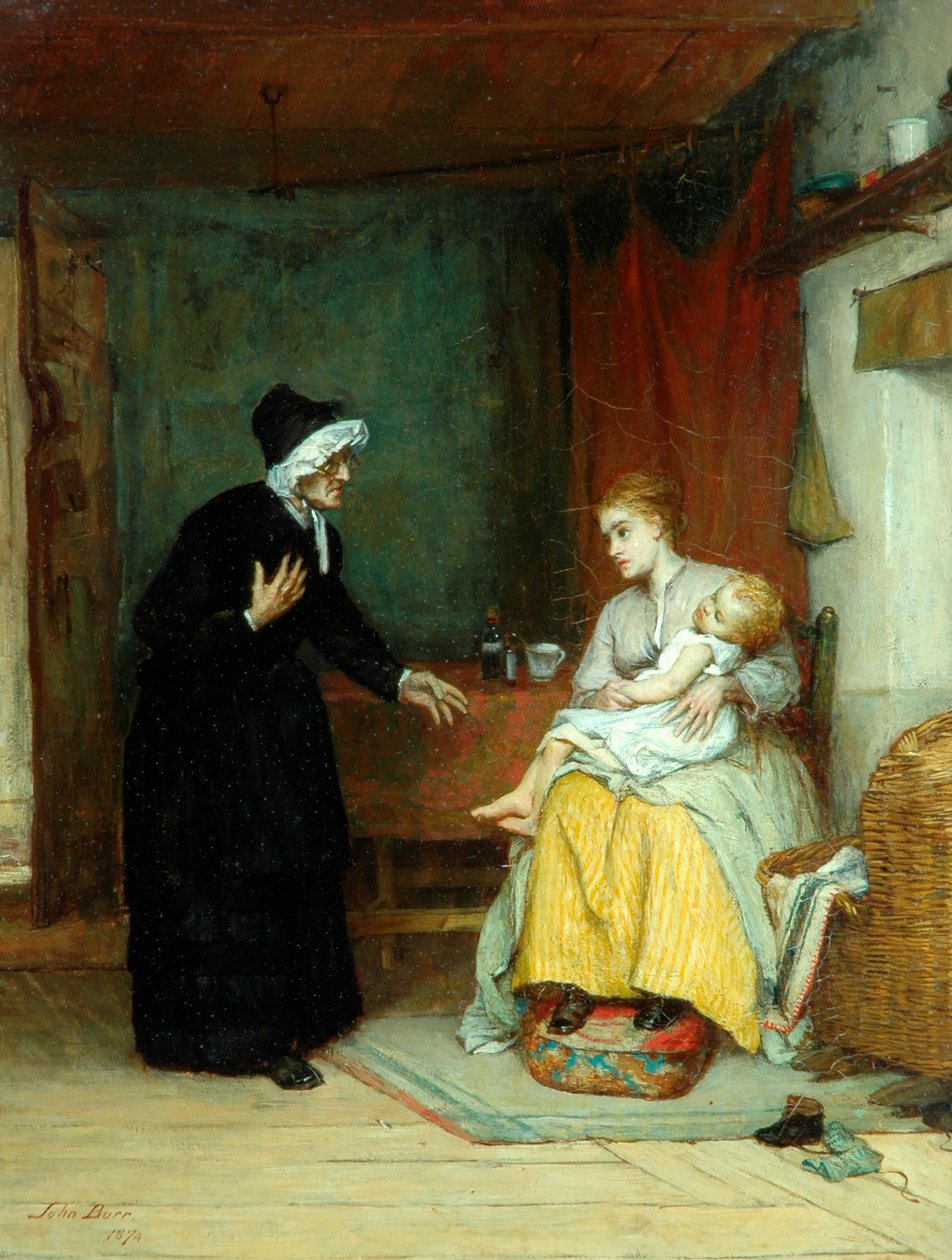 Niespokojne chwile, 1874 autorstwa John Burr