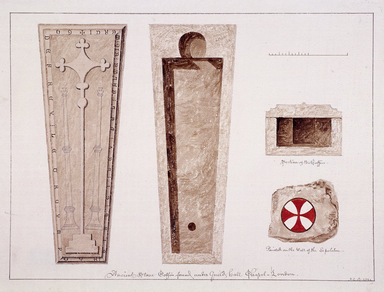 Guildhall, Londyn, 1822 autorstwa John Chessell Buckler