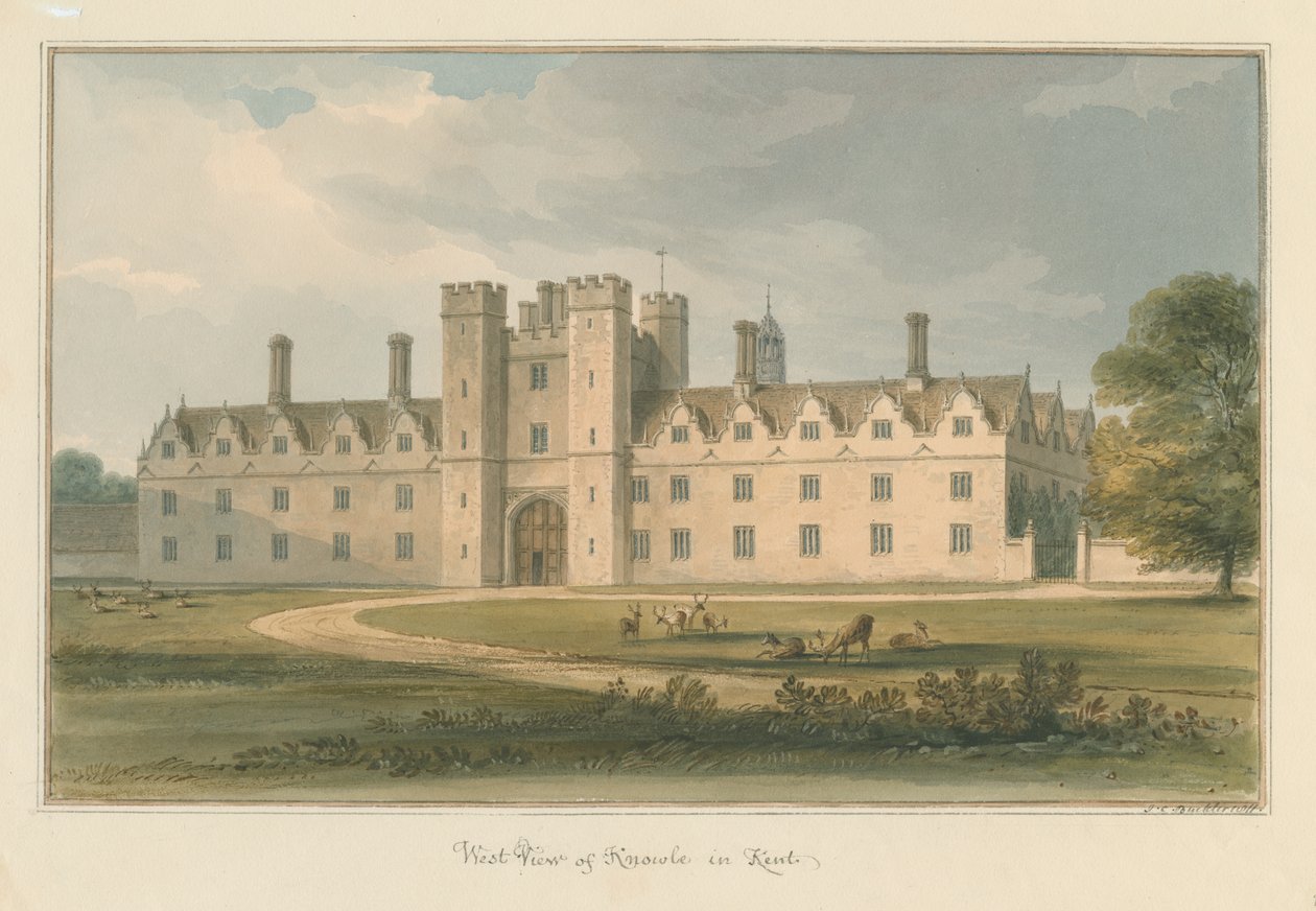 Kent - Knowle, 1811 autorstwa John Chessell Buckler