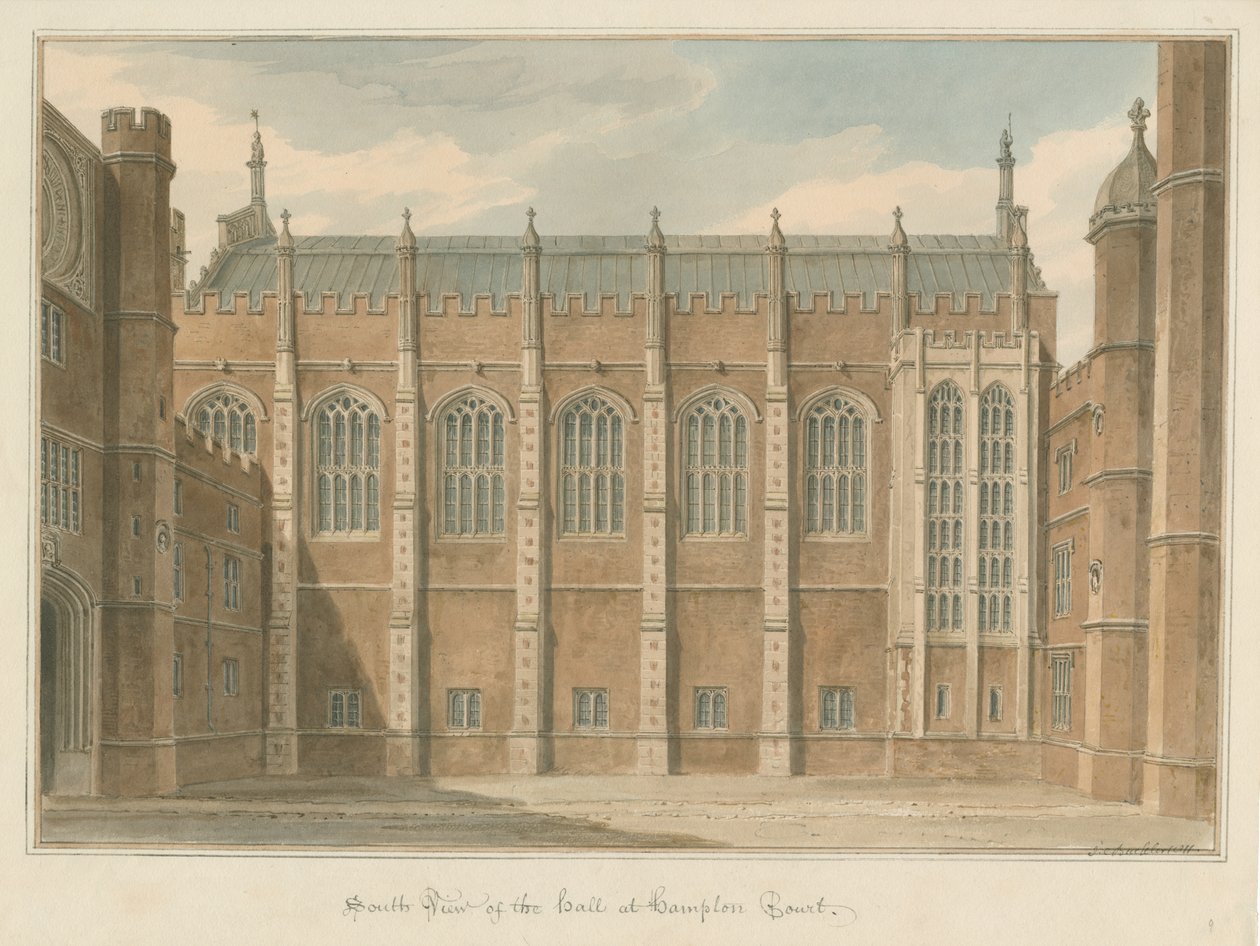Middlesex - Hampton Court, 1811 autorstwa John Chessell Buckler