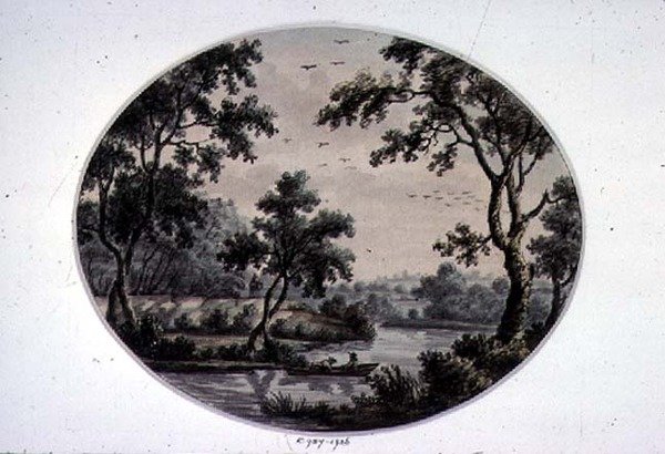 Scena rzeczna (rysunek) autorstwa John Collet