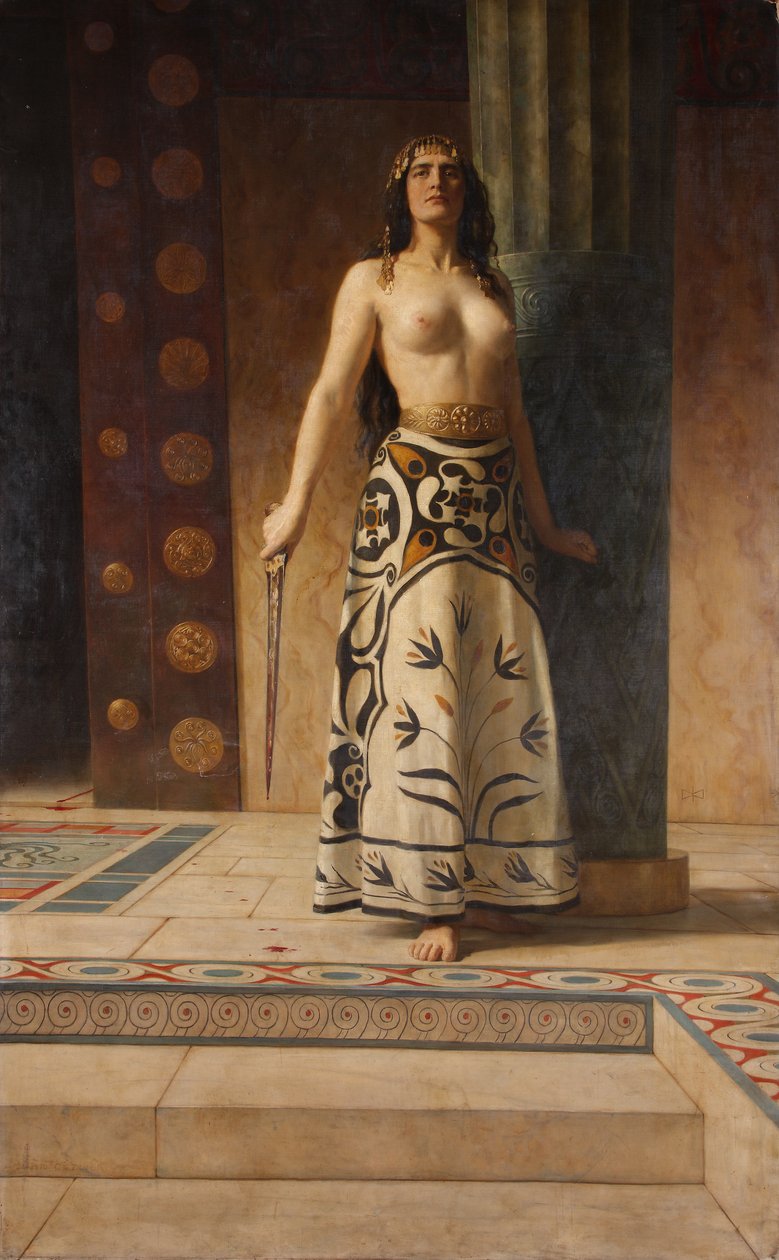 Klitajmestra, ok. 1914 r. (olej na płótnie) autorstwa John Collier