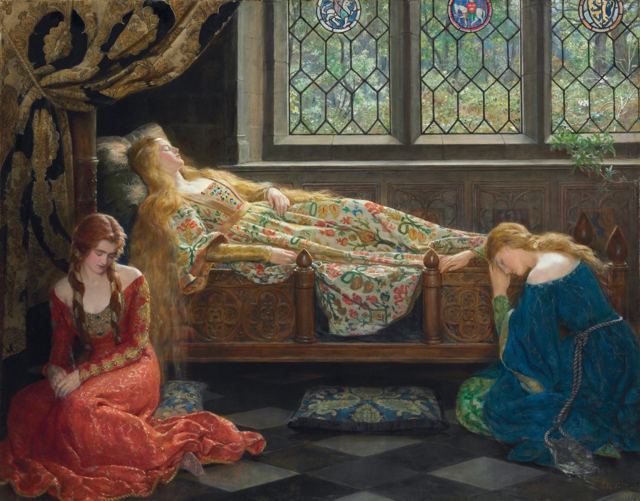 Śpiąca królewna autorstwa John Collier