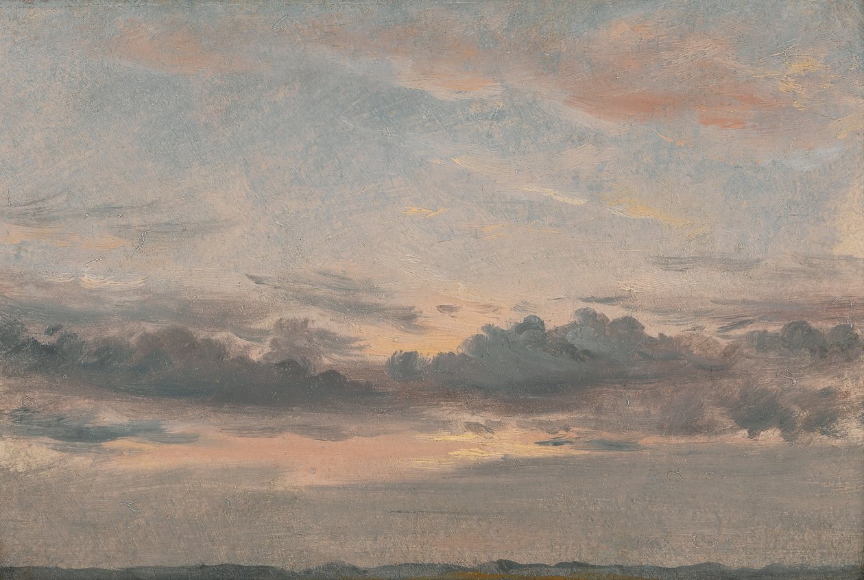 Studium chmur, Zachód słońca, ca. 1821. autorstwa John Constable