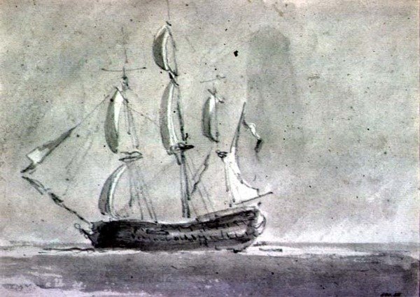 Statek pod Żaglami autorstwa John Constable