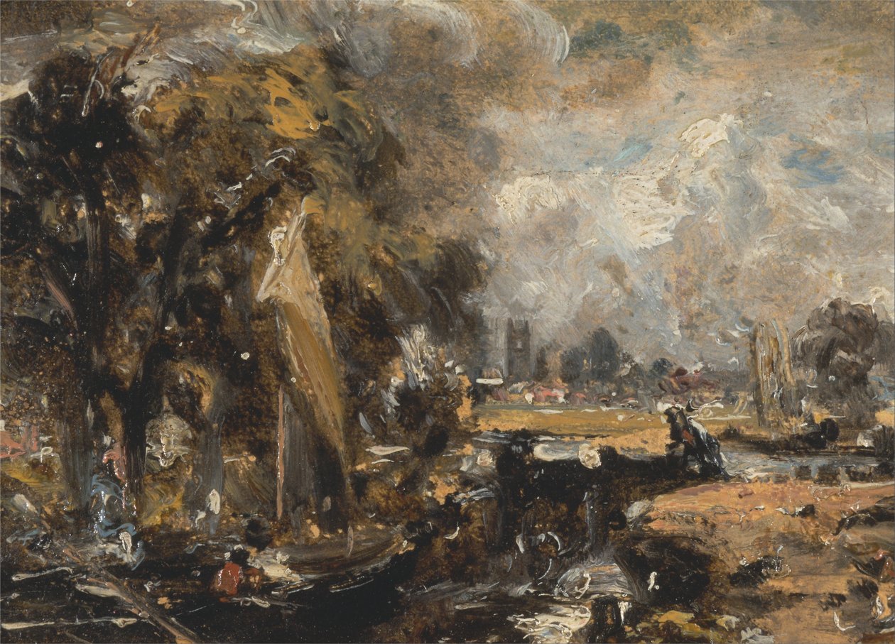 Śluza Dedham autorstwa John Constable
