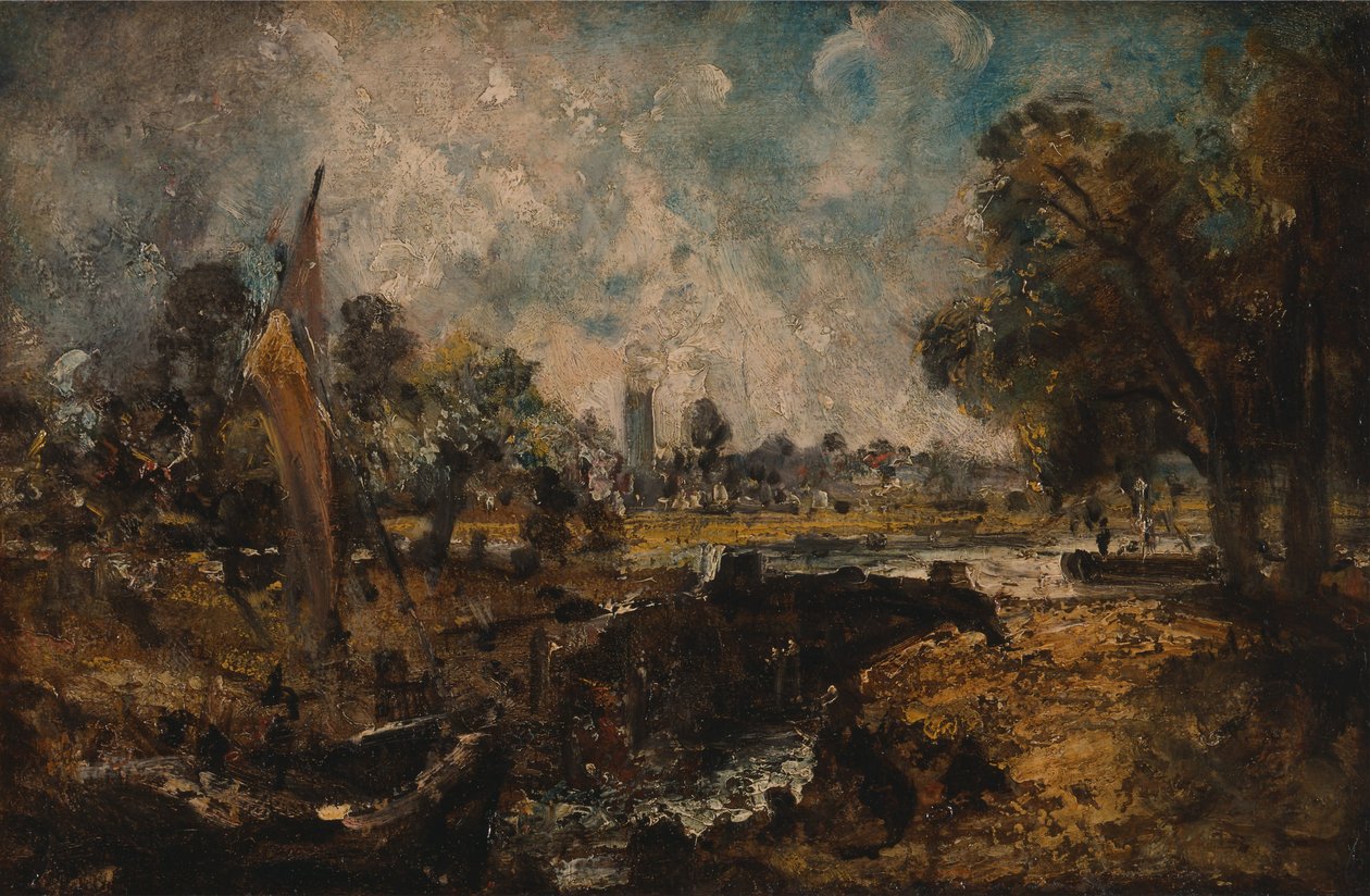 Śluza Dedham autorstwa John Constable
