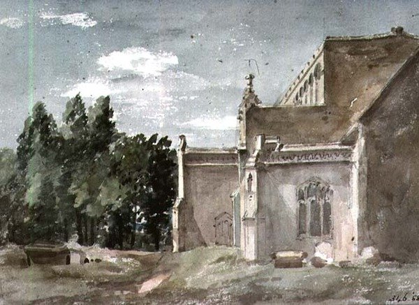 Kościół East Bergholt: widok od wschodu autorstwa John Constable