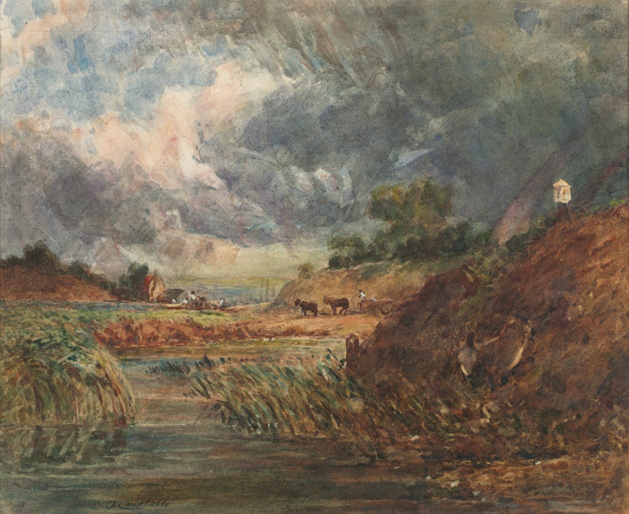 Hampstead Heath, 1800 rok. autorstwa John Constable
