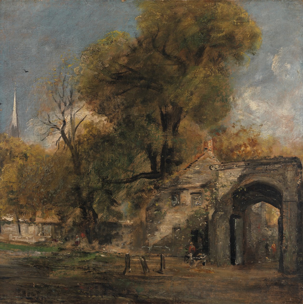 Harnham Gate, Salisbury, w latach 1820-1821. autorstwa John Constable