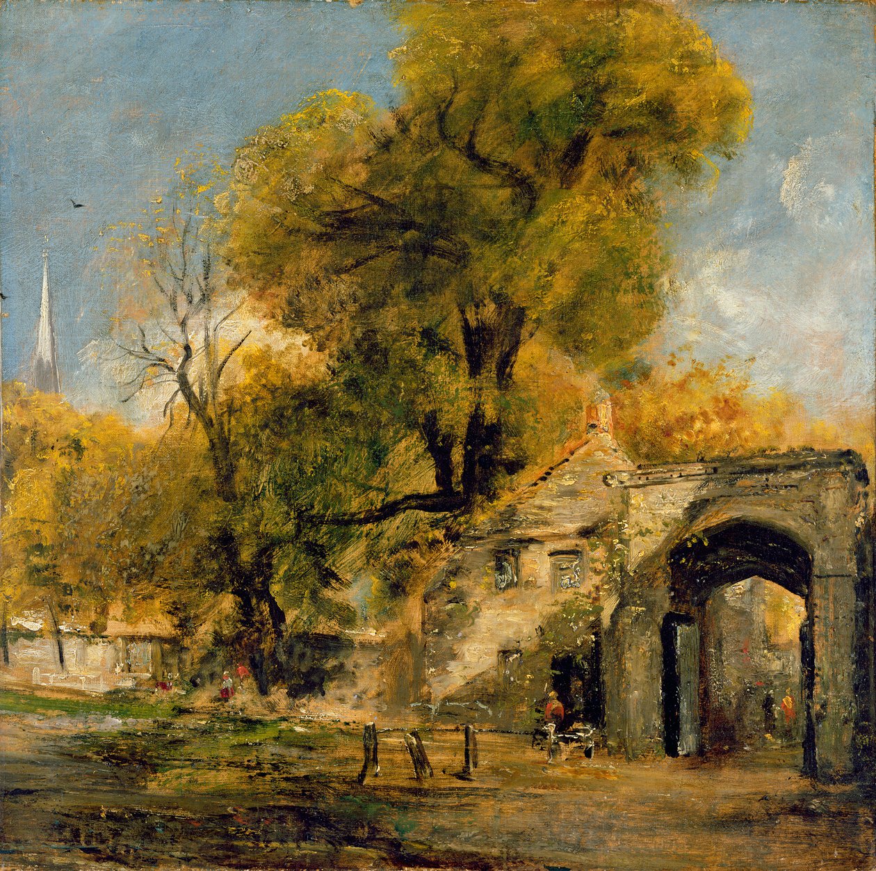 Harnham Gate, Salisbury, c.1820-21 (olej na płótnie) autorstwa John Constable