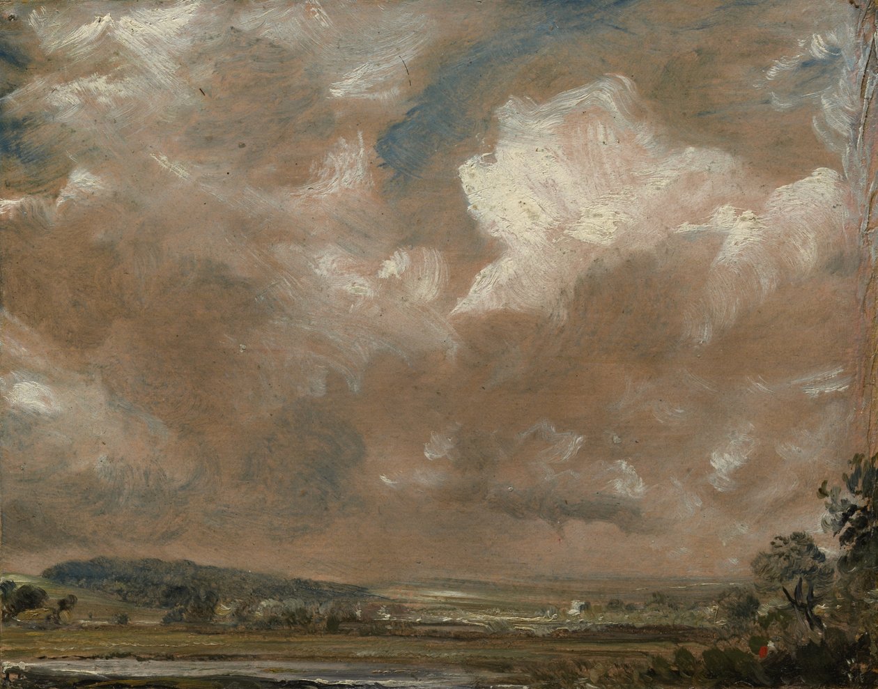 Harnham Ridge, Salisbury, ok. 1829 autorstwa John Constable