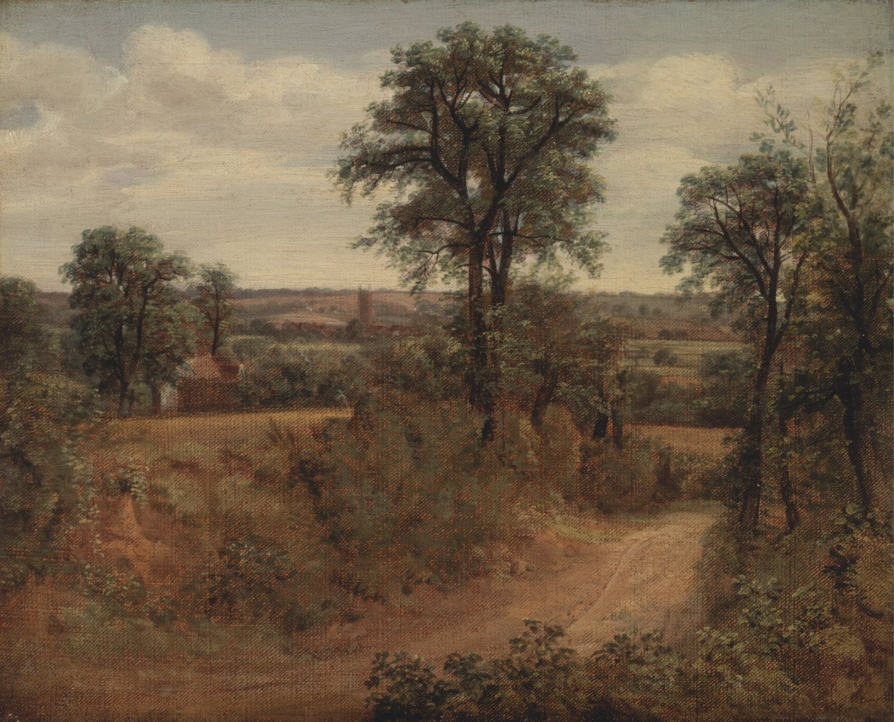 Zaułek w pobliżu Dedham, 1802. autorstwa John Constable