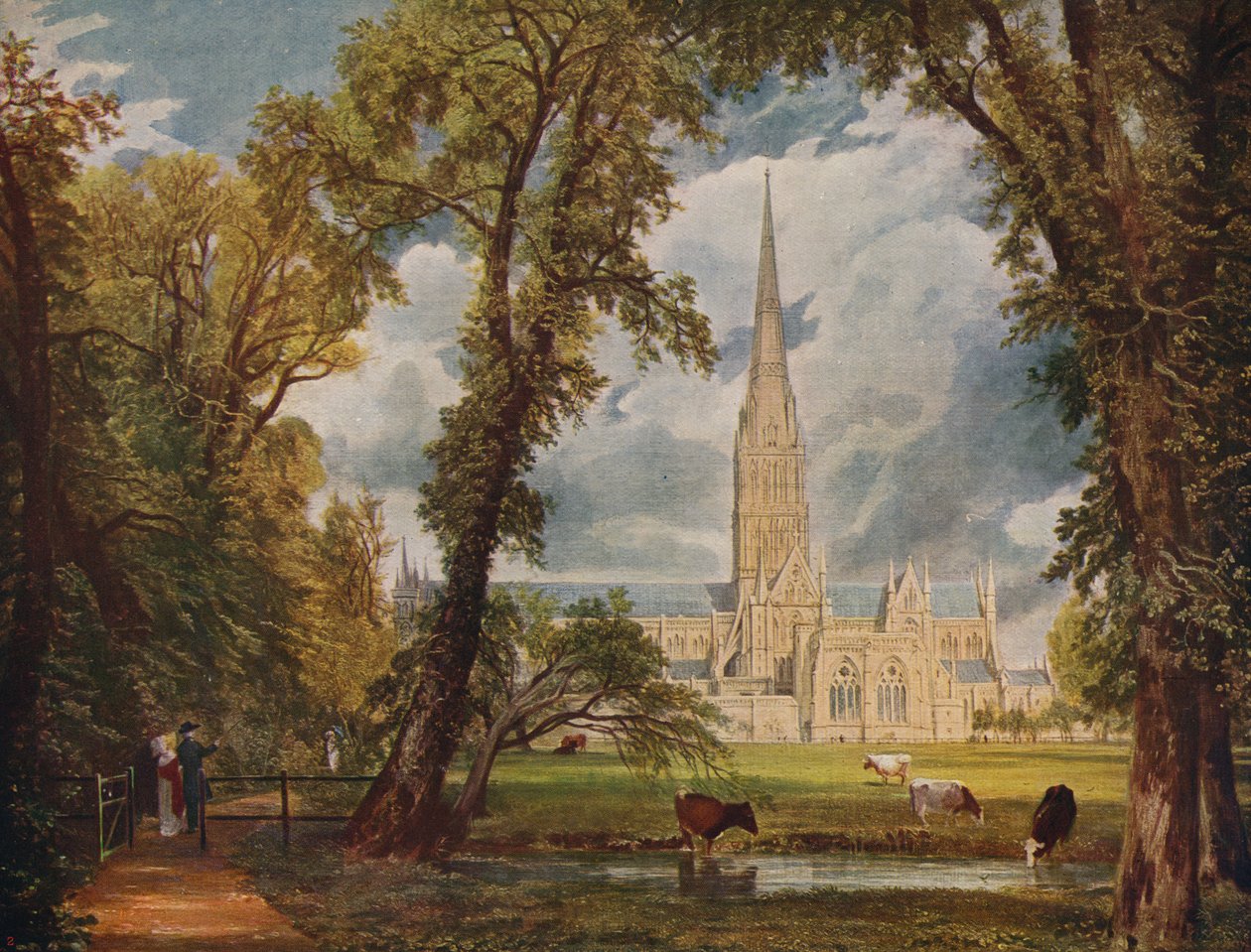 Katedra w Salisbury, 1823, c1915 autorstwa John Constable