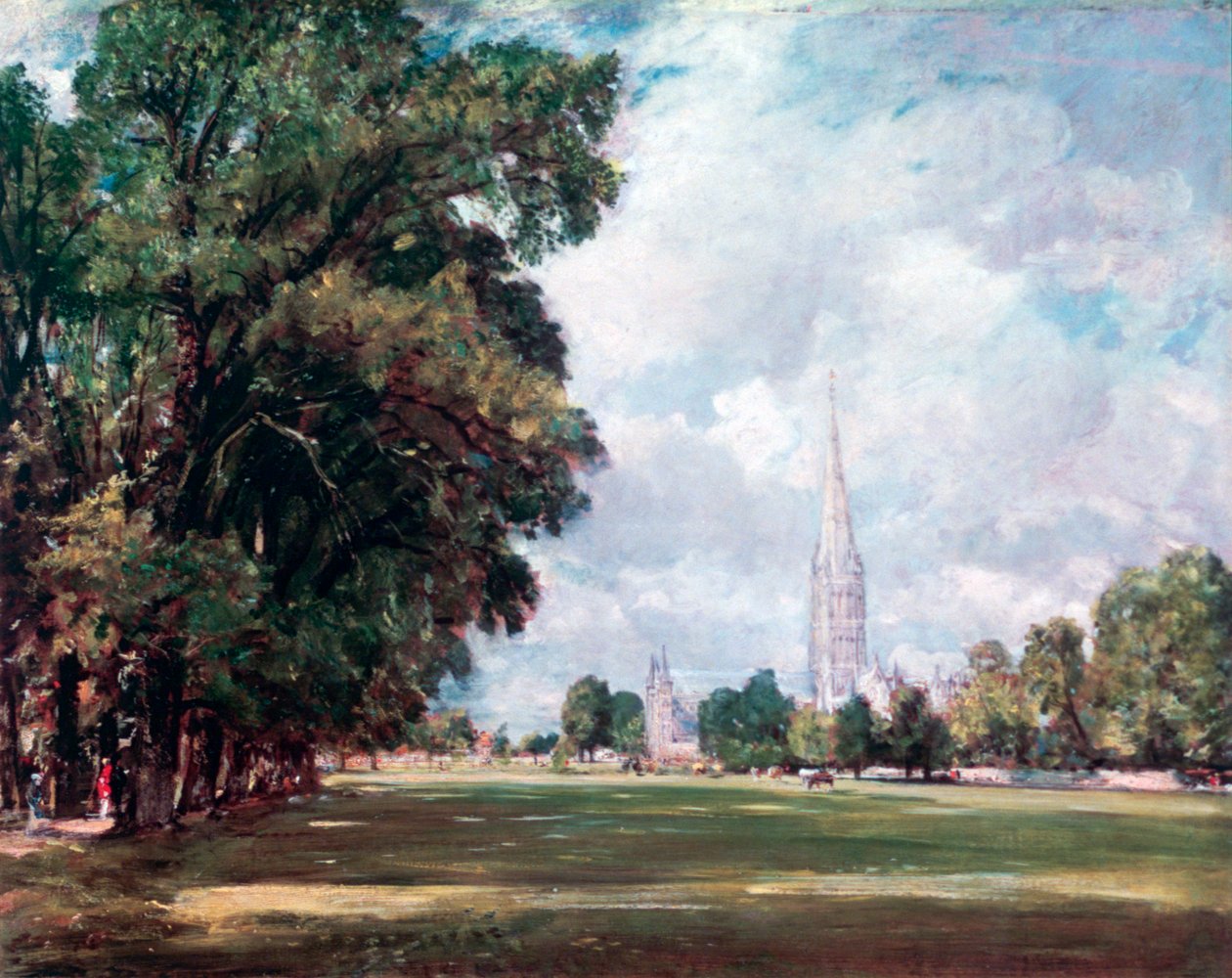 Katedra w Salisbury z Lower Marsh Close, 1820 autorstwa John Constable