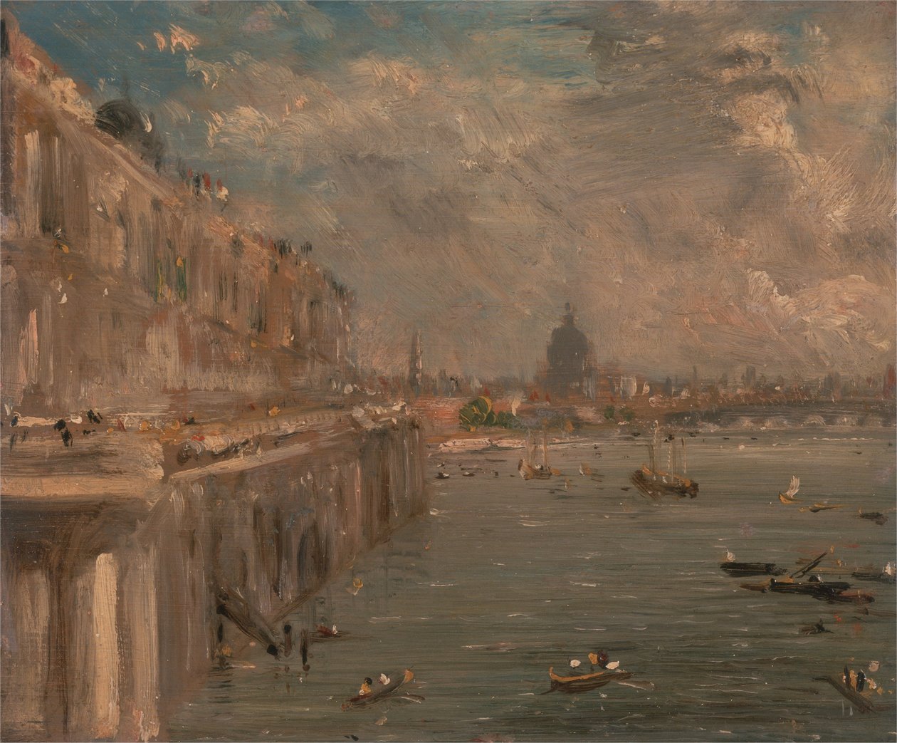 Somerset House Terrace z mostu Waterloo autorstwa John Constable