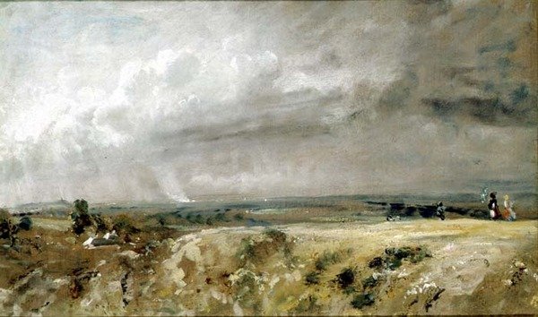 Widok na Hampstead Heath (olej na płótnie) autorstwa John Constable