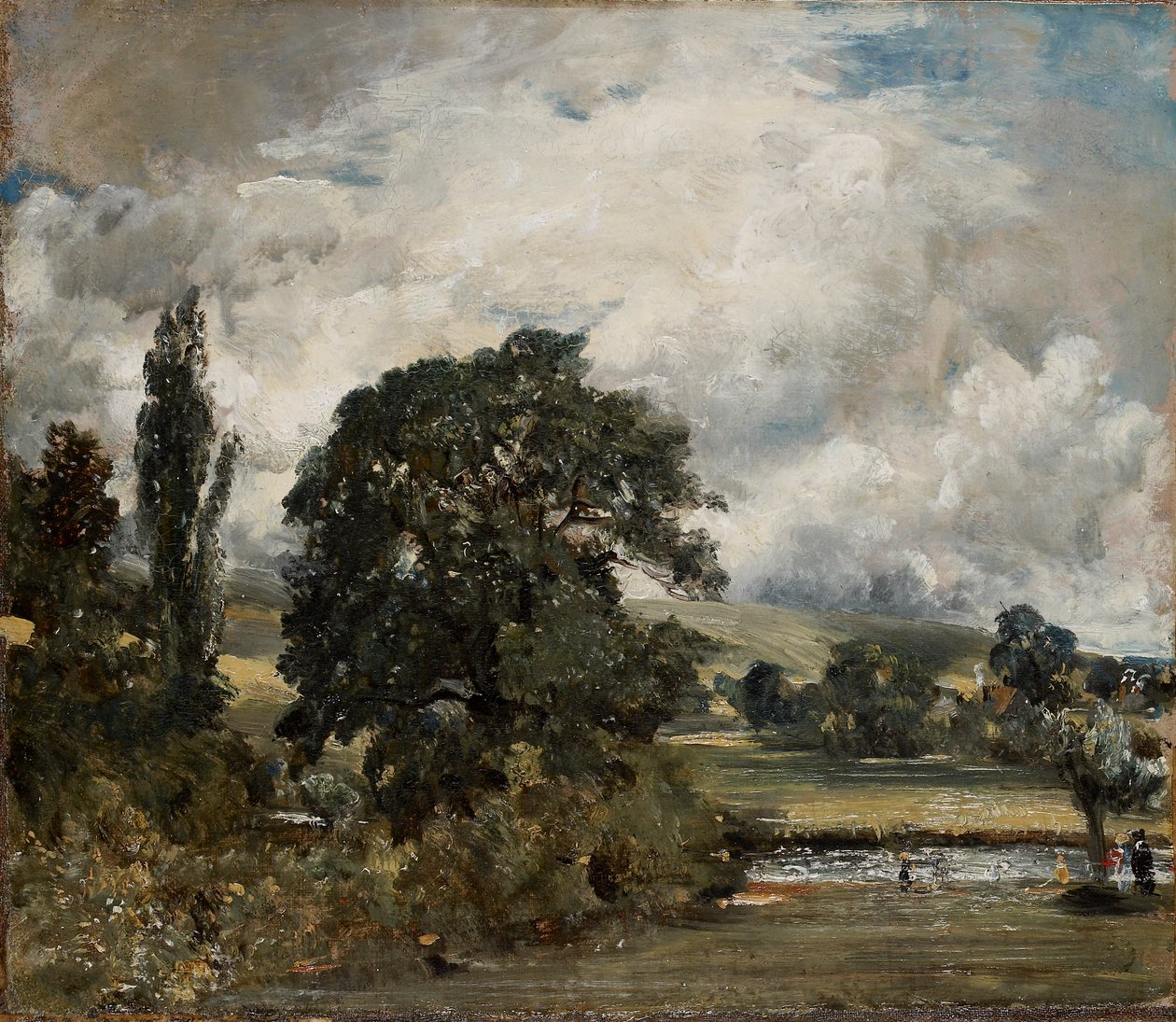 Water Meadows w pobliżu Salisbury, 1820-1829 autorstwa John Constable