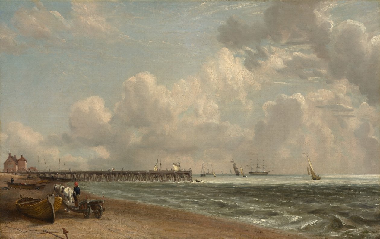 Molo w Yarmouth, ok. 1822-23 autorstwa John Constable