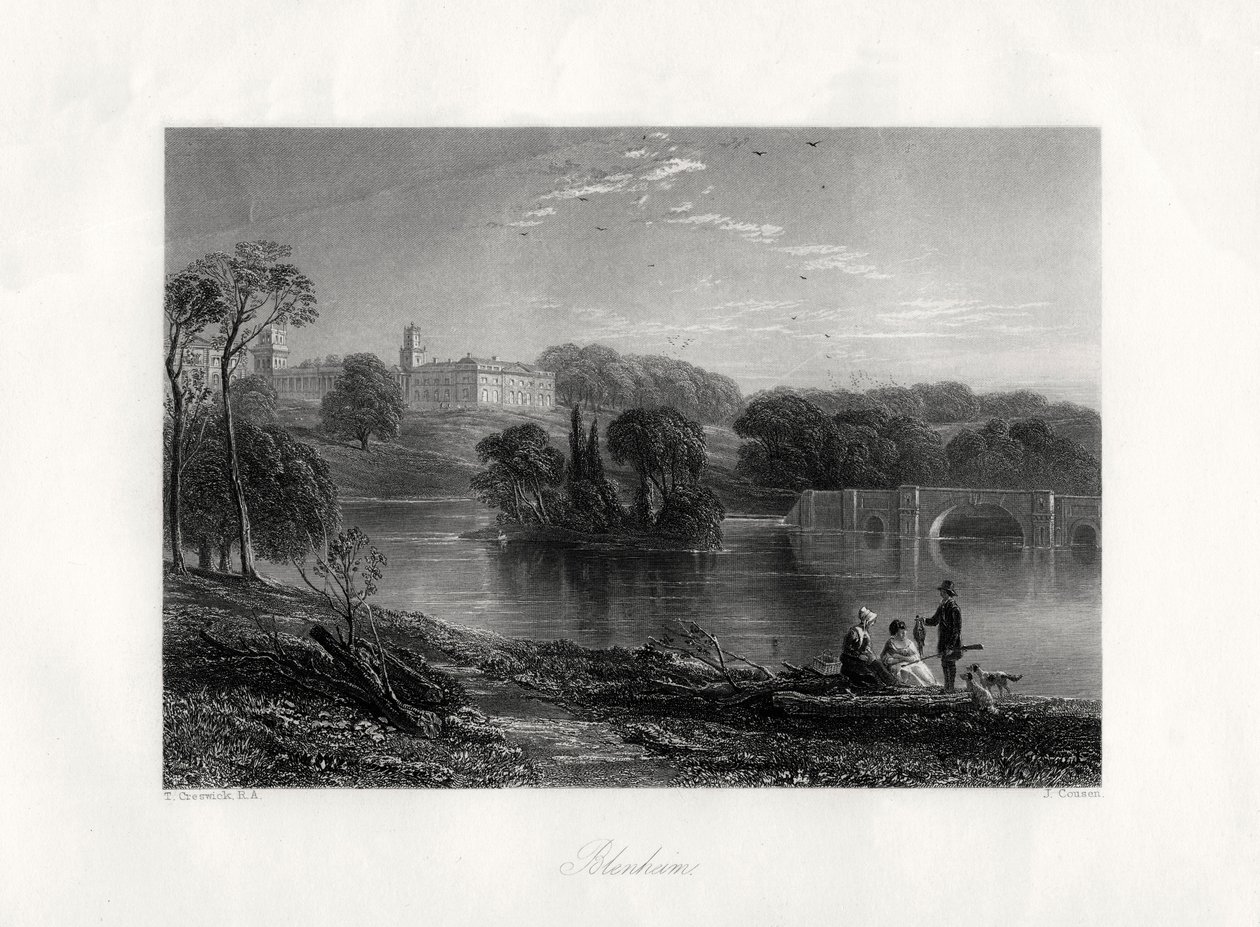 Blenheim, Oxfordshire, Anglia, XIX wiek autorstwa John Cousen