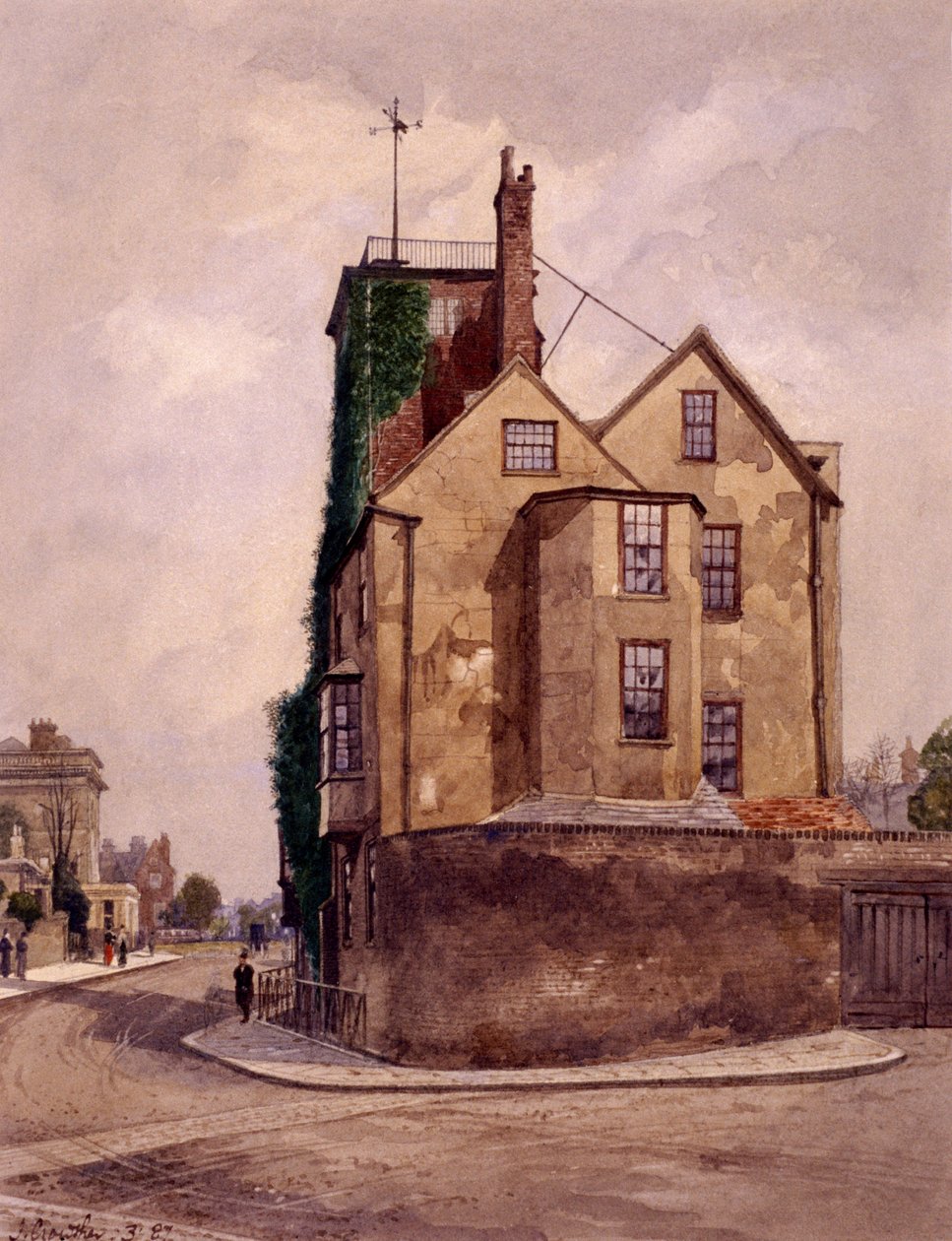 Canonbury Tower, Islington, Londyn, 1887 autorstwa John Crowther