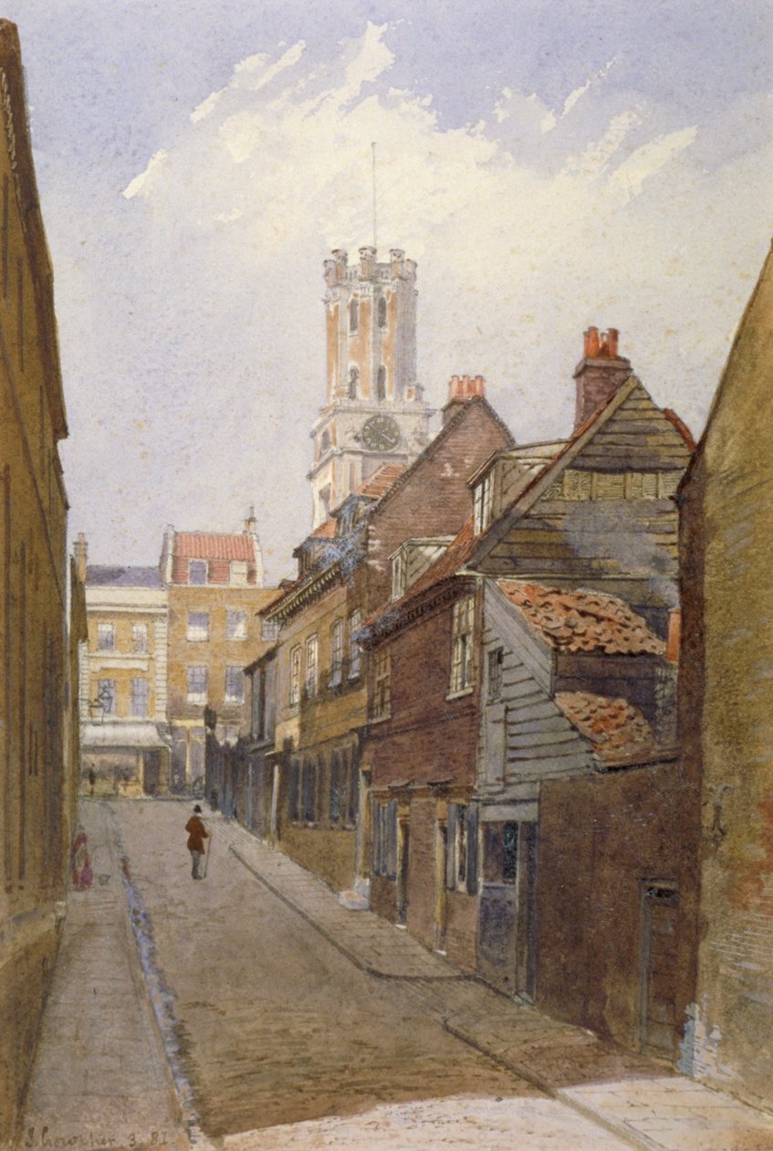Chigwell Hill, Stepney, Londyn, 1881 autorstwa John Crowther