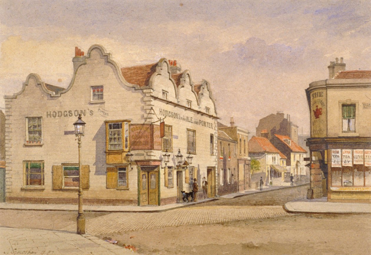 Raven Inn, Battersea, Londyn, 1887. autorstwa John Crowther