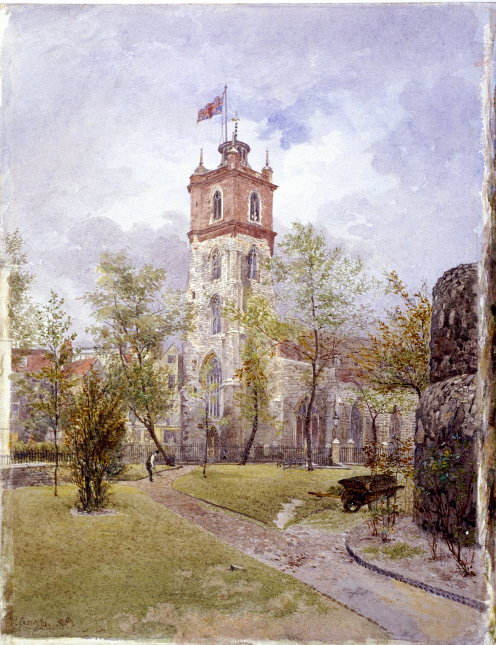 St Giles bez Cripplegate, Londyn, 1882 autorstwa John Crowther