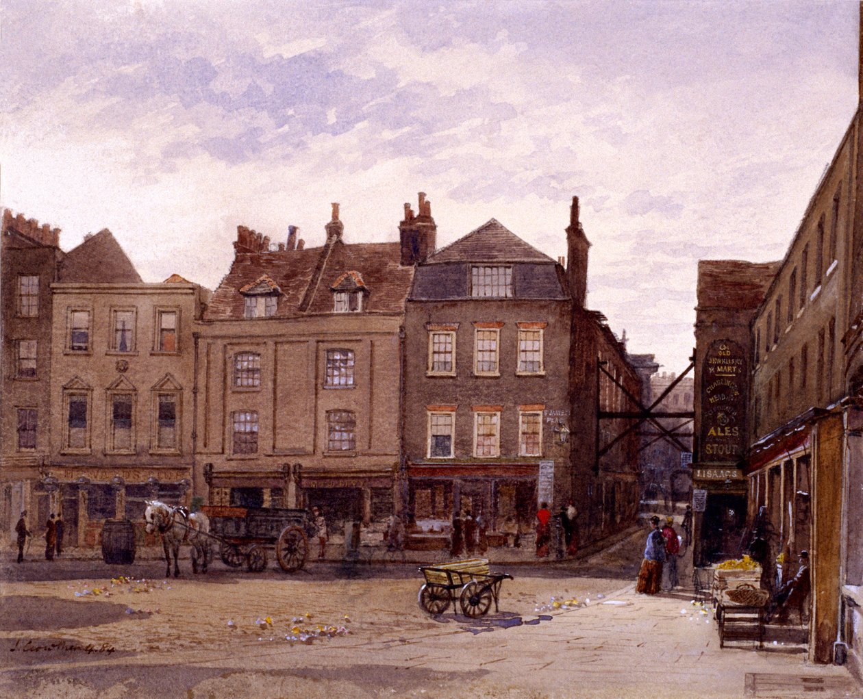 Miejsce św. Jakuba, Aldgate, 1884 autorstwa John Crowther